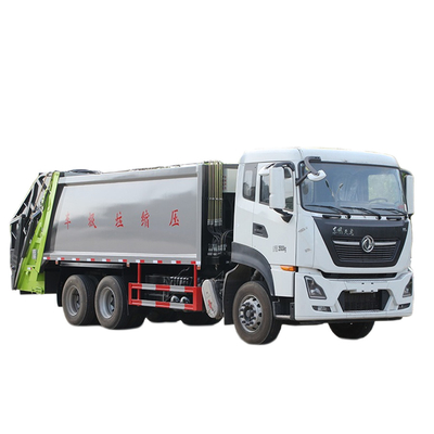 شاحنة الصرف الصحي البلدية الثقيلة 6 × 4 18 متر مكعب ، شاحنات جمع النفايات 10 طن