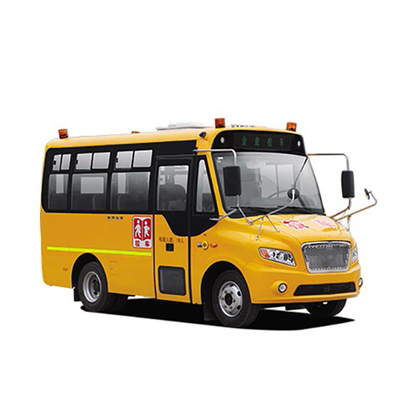 100hp 10-19 Seater Student Shuttle Bus 5.5m محرك ديزل قوة 80 كم / ساعة