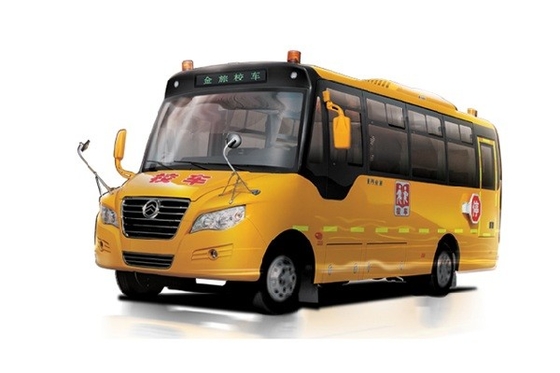 85kw ديزل Shuttle Bus 80km / H Yellow Bus Transportation 24-32 Seats