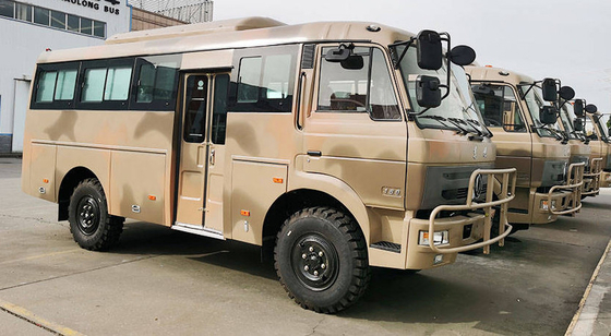 Dongfeng Off Road Vehicles 4x4 6x6 Off Road Bus 6.7m ناقل حركة يدوي