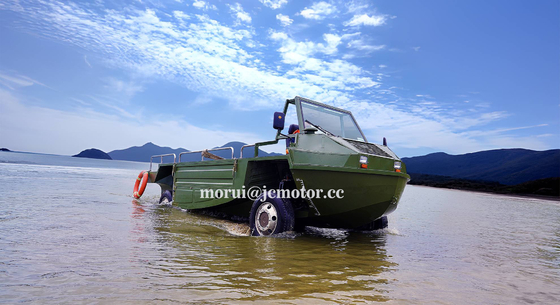 مركبة برية أرضية مخصصة 4WD 1000 كجم / 10 شخص إصدارات الهجينة والوقود للأرض والماء