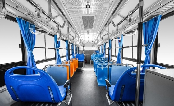 39 Seater Tourist Luxury Bus Pure Electric 300-430 كم 69 كم / ساعة أعلى سرعة