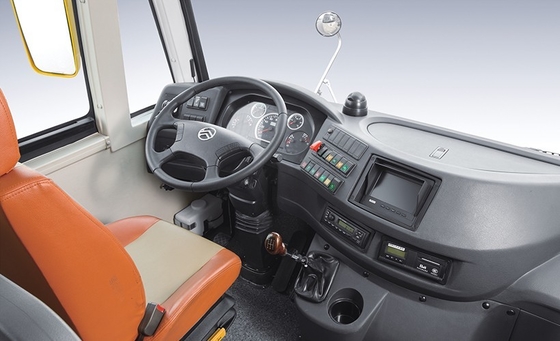 100hp 10-19 Seater Student Shuttle Bus 5.5m محرك ديزل قوة 80 كم / ساعة
